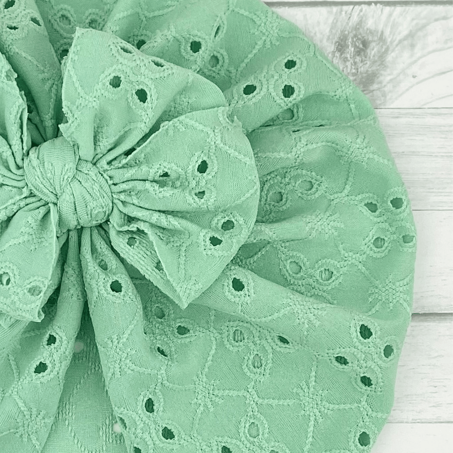 Pistachio Eyelet Turban