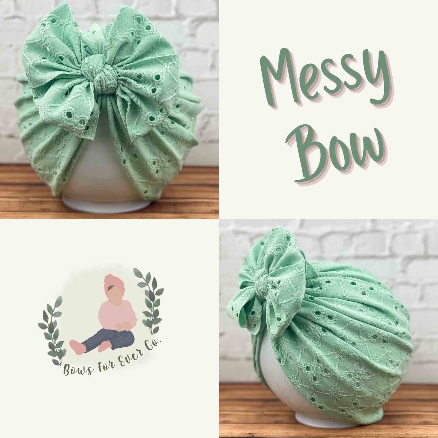 Pistachio Eyelet Turban