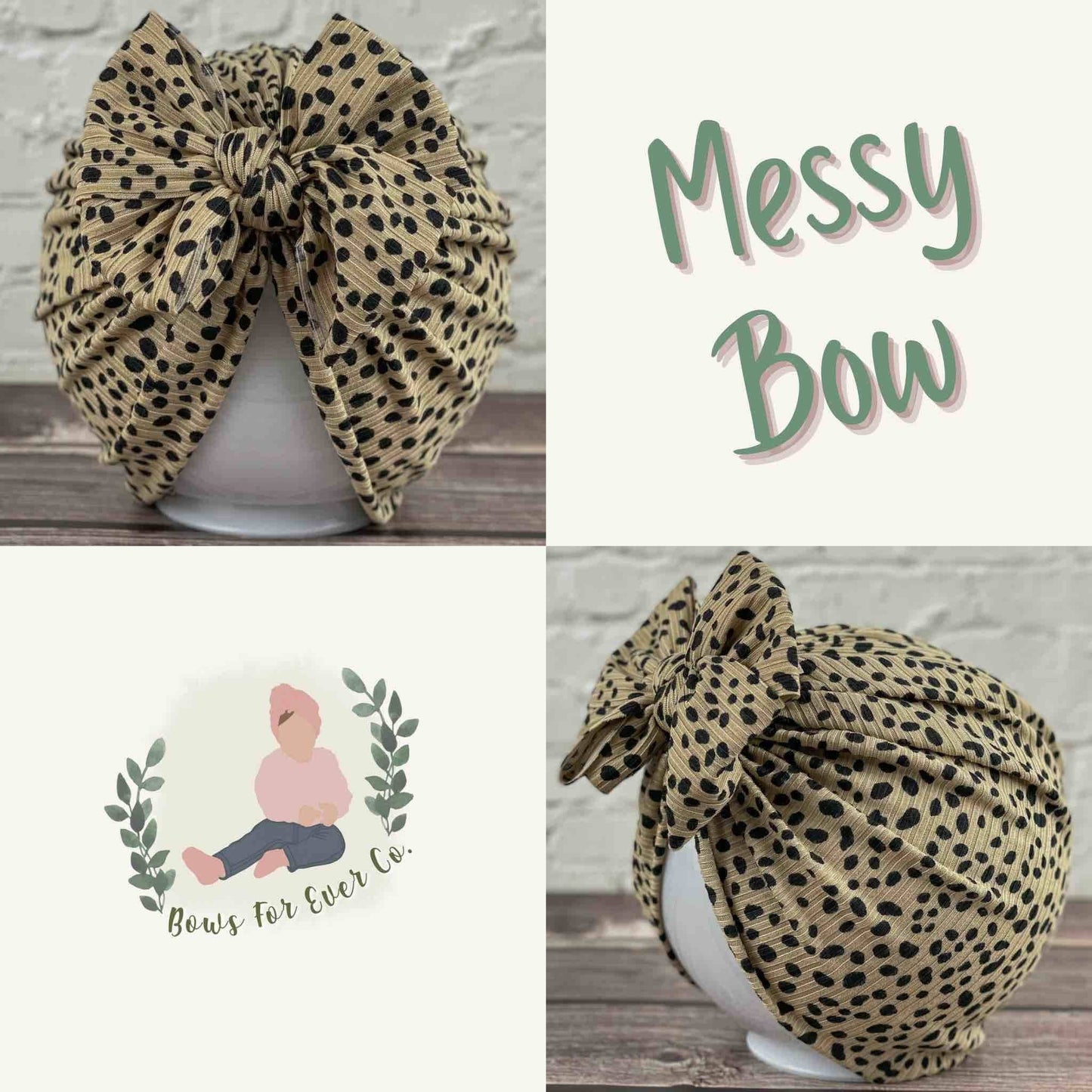 Ribbed Tan Dalmatian Turban