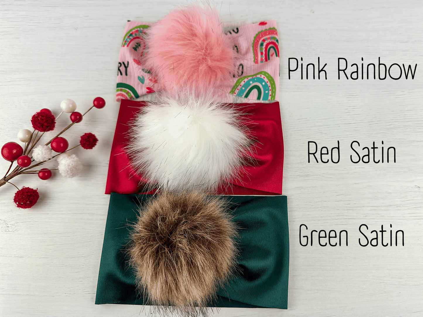 Christmas Pom Headwraps