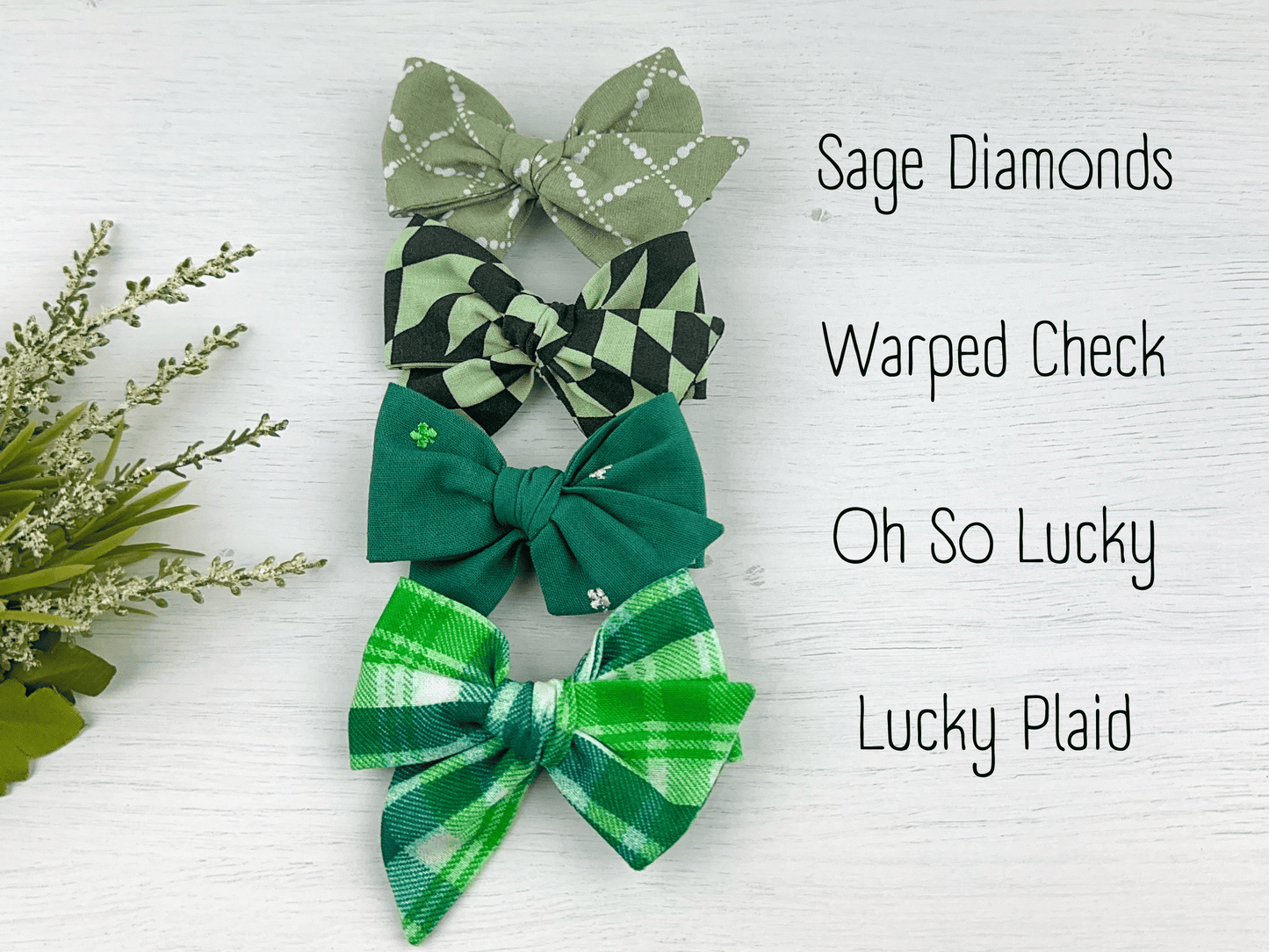 St Patrick's Day Pinwheel Bows