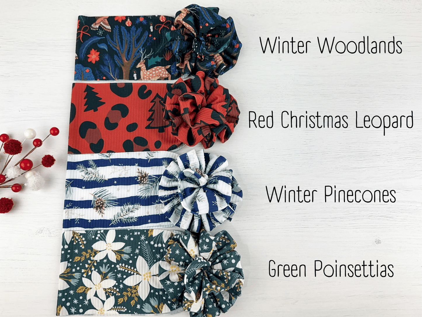 Christmas Mega Blossom Headwraps