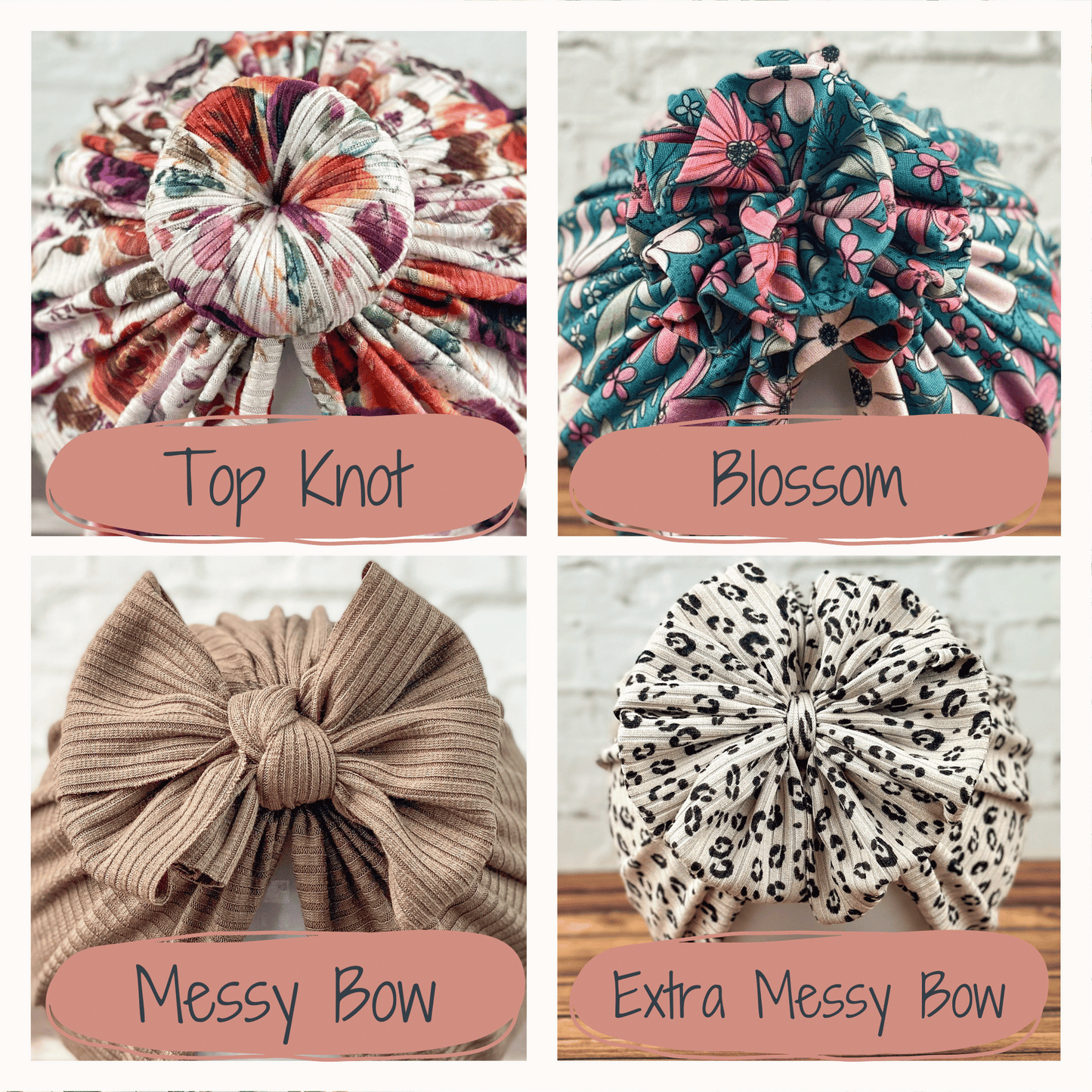 Ribbed Bunny Floral Turban