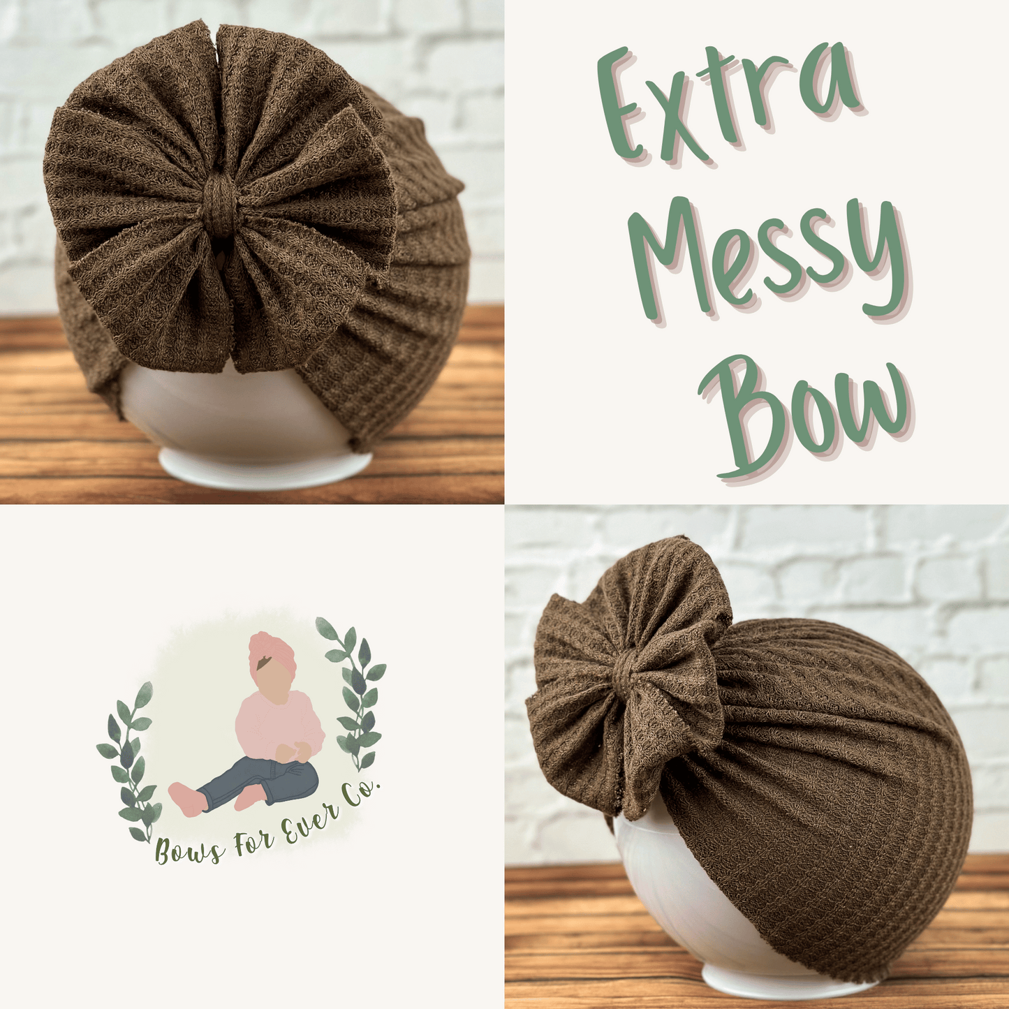 Neutral Waffle Knit Turban