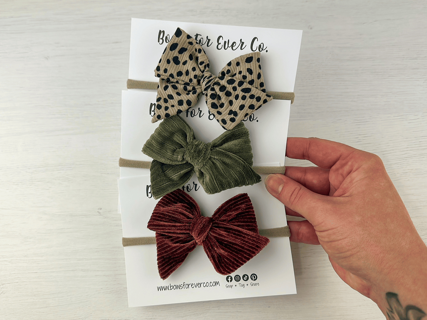 Ribbed Fall Pinwheel Bows