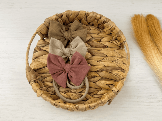 Nude Neutral Pinwheel Bows
