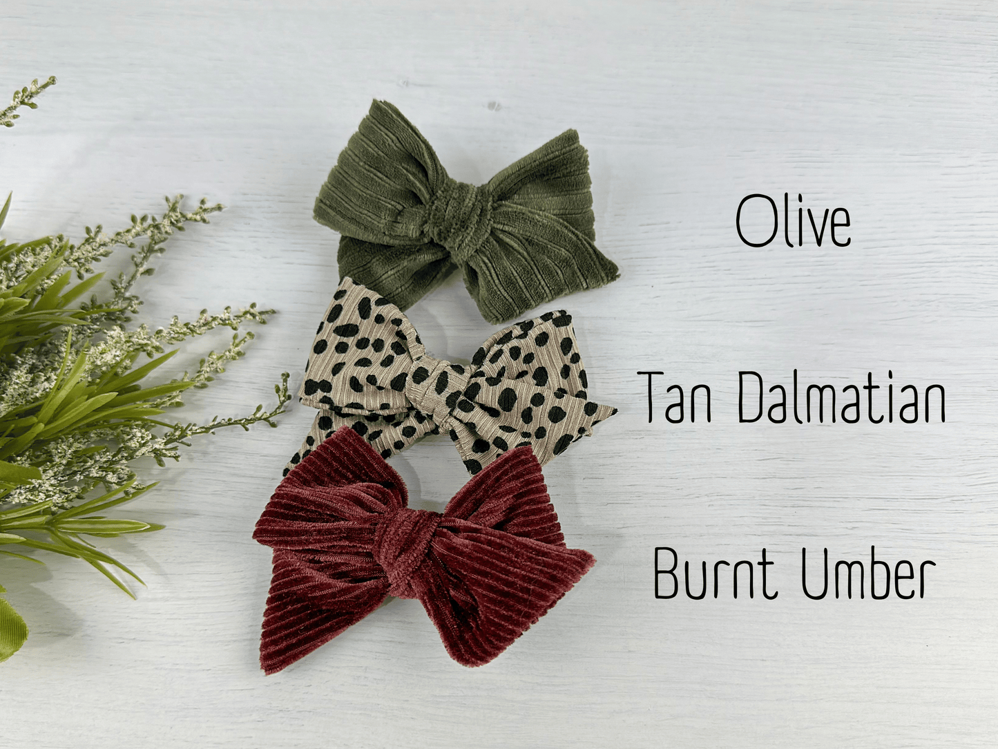 Ribbed Fall Pinwheel Bows