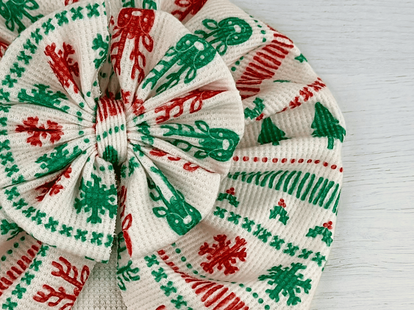 Cream Ugly Sweater Waffle Knit Turban