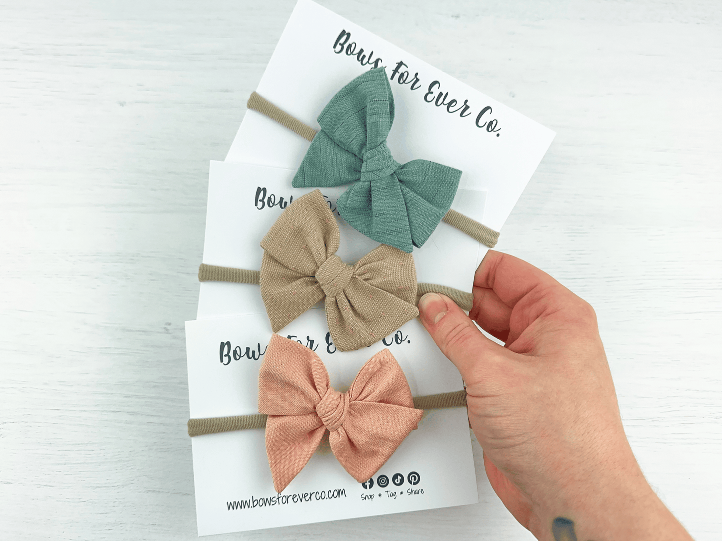 Neutral Spring Pinwheel Bows
