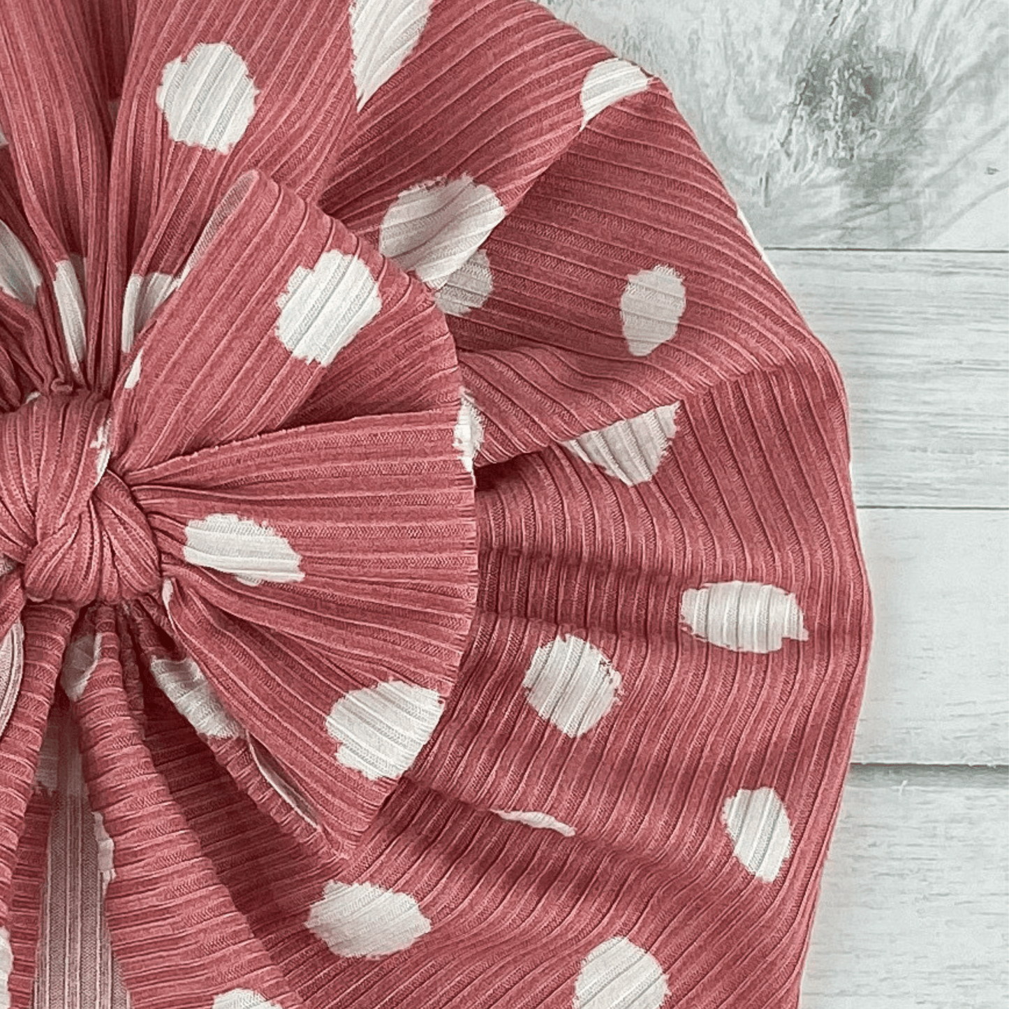 Ribbed Rose Dalmatian Turban