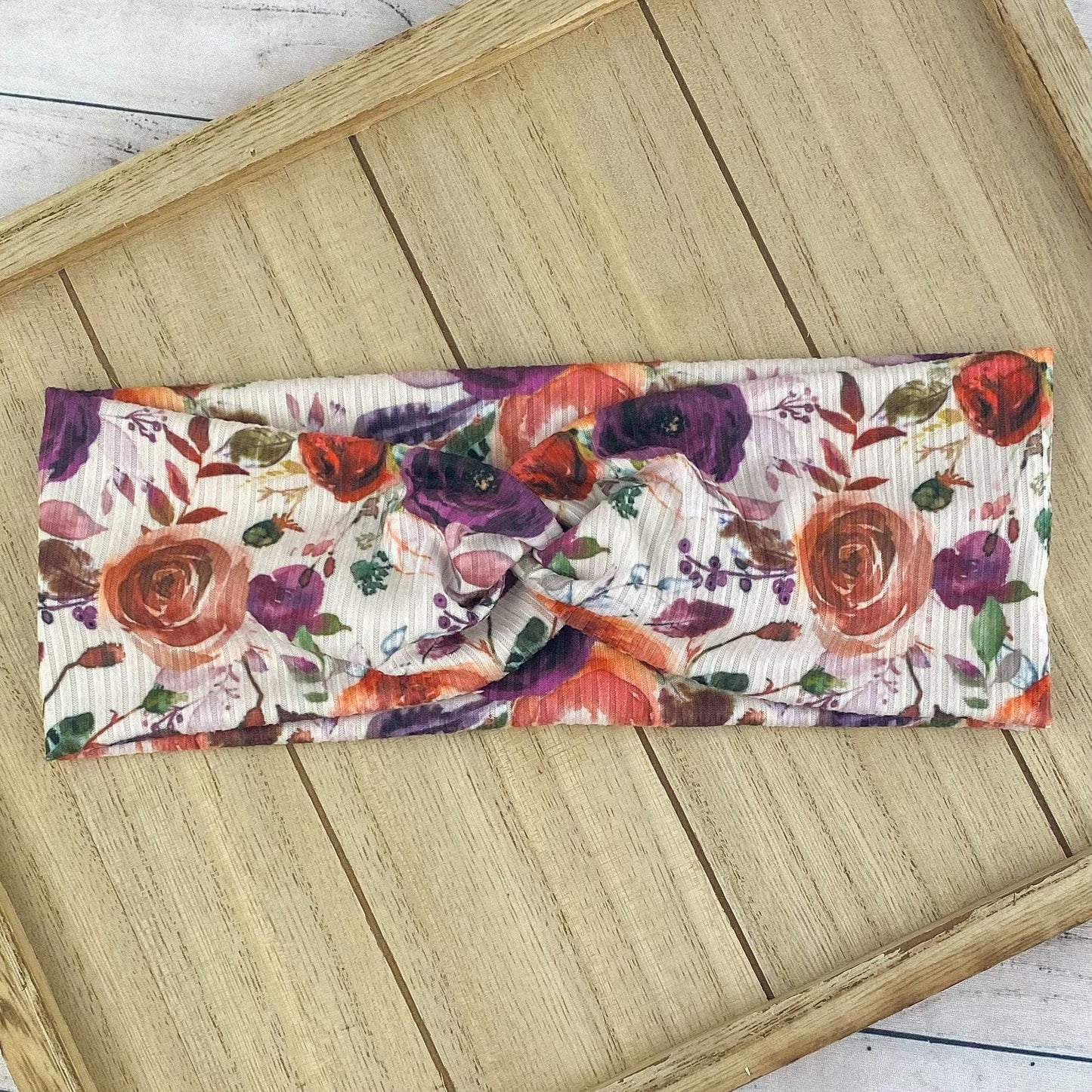 Autumn Floral Twist Headwraps