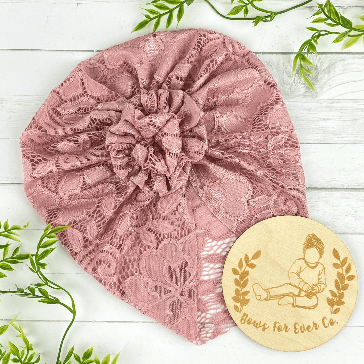 Pink Lace Turban