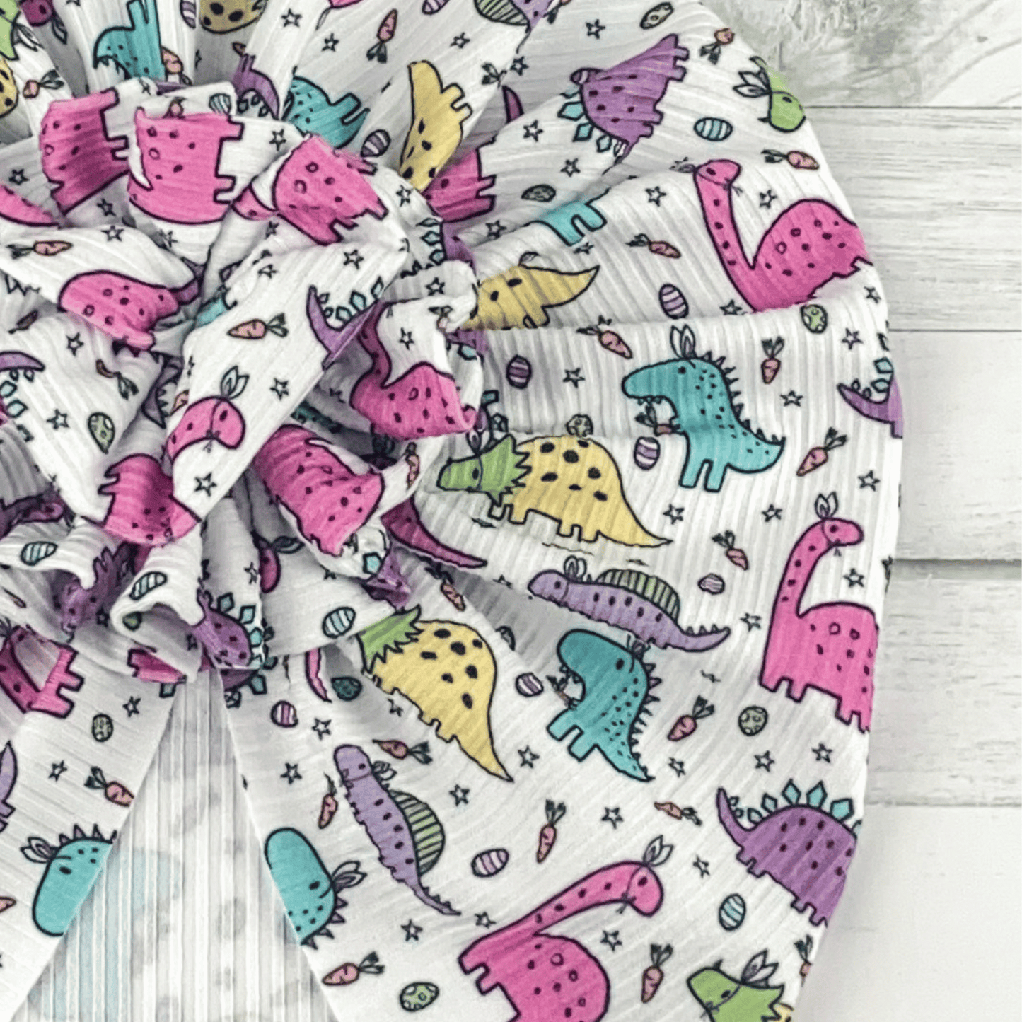 Ribbed Easter Dinos Turban