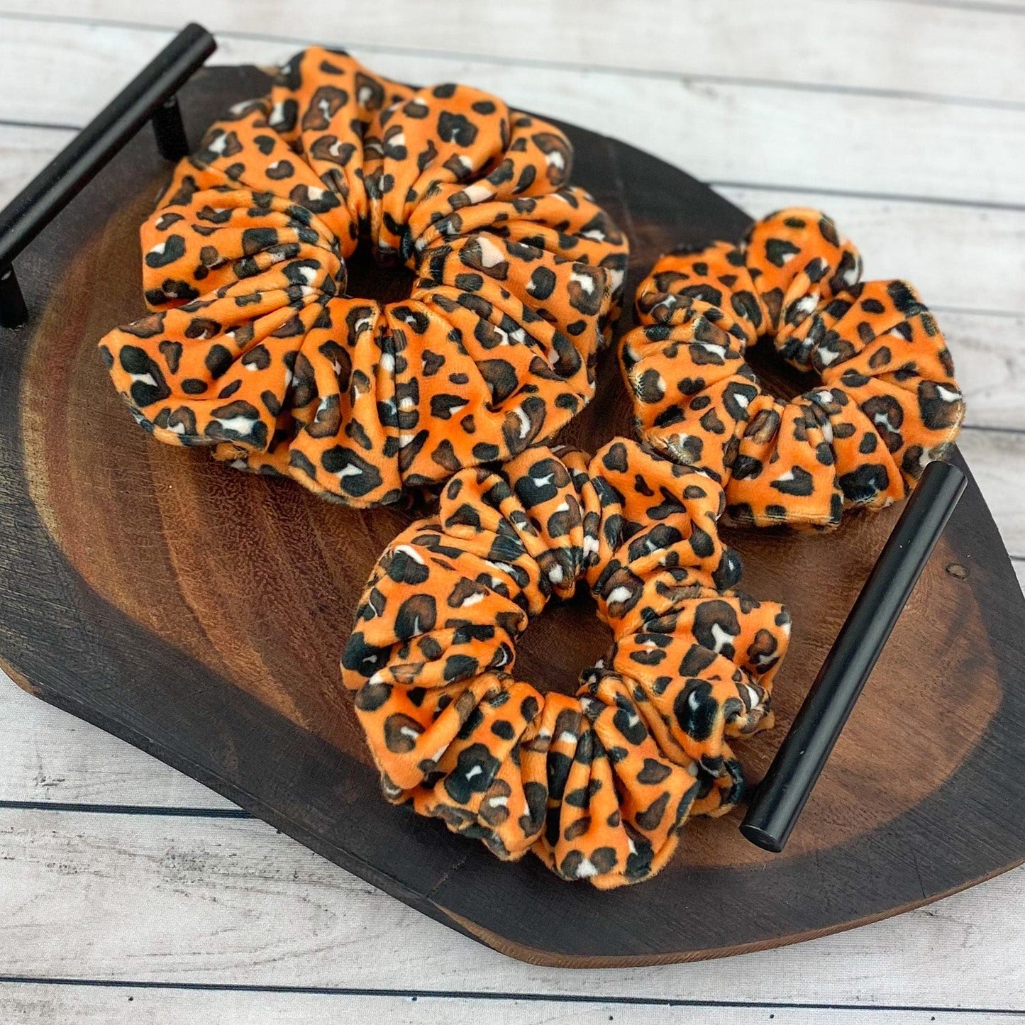 Fall Cheetah Velvet Scrunchie