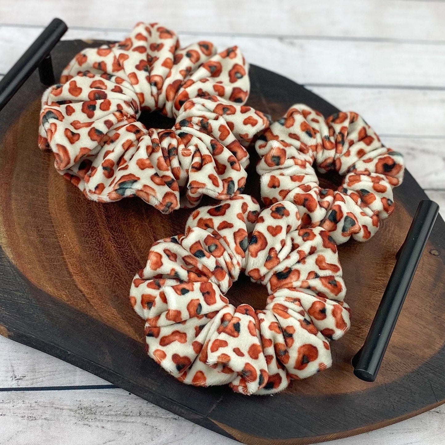 Fall Cheetah Velvet Scrunchie