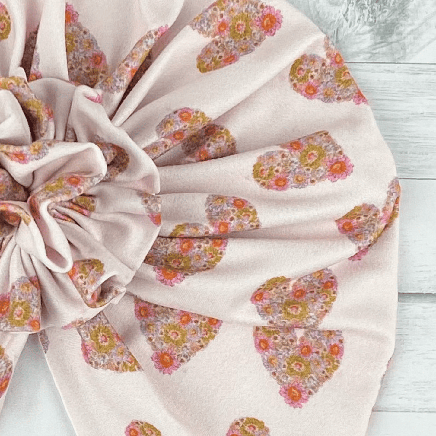 Floral Hearts Turban - RTS