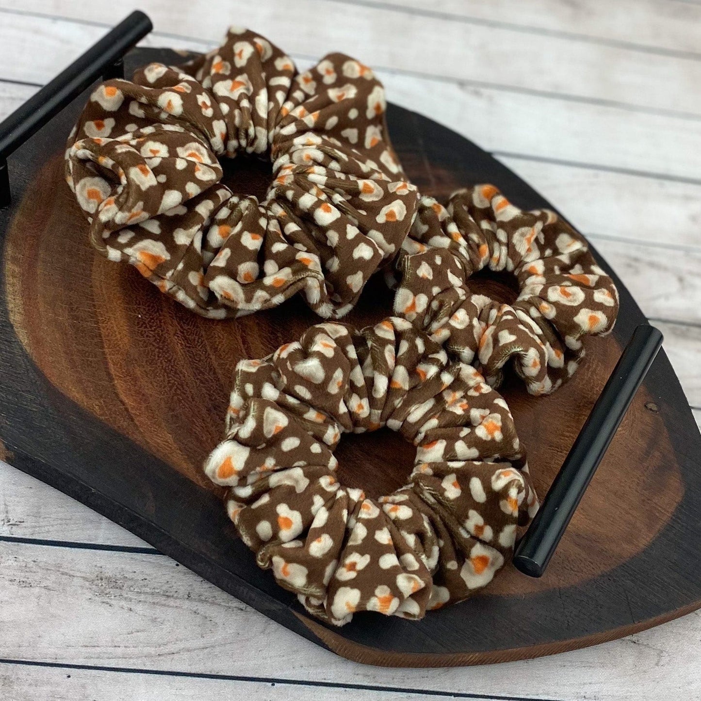 Fall Cheetah Velvet Scrunchie