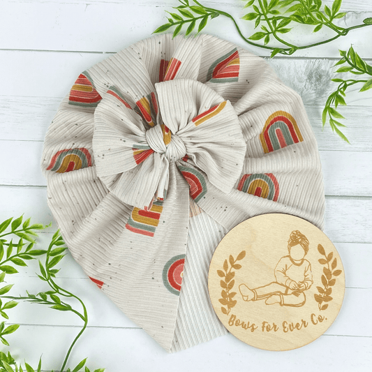Ribbed Rainbows Turban