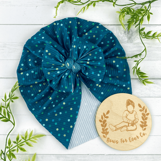 Ribbed Lucky Polka Dots Turban