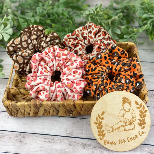 Fall Cheetah Velvet Scrunchie