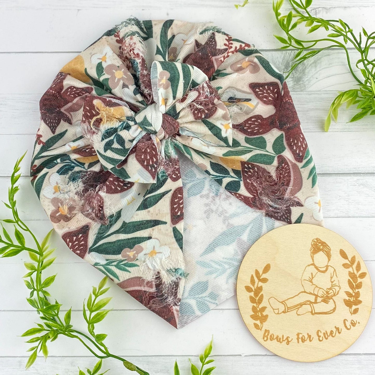 Distressed Demogorgan Floral Turban