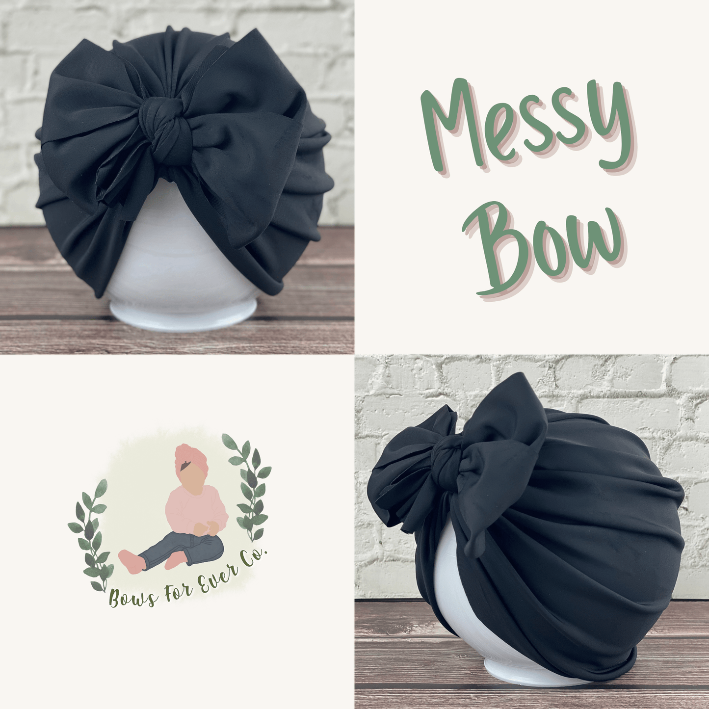Black Swim Turban