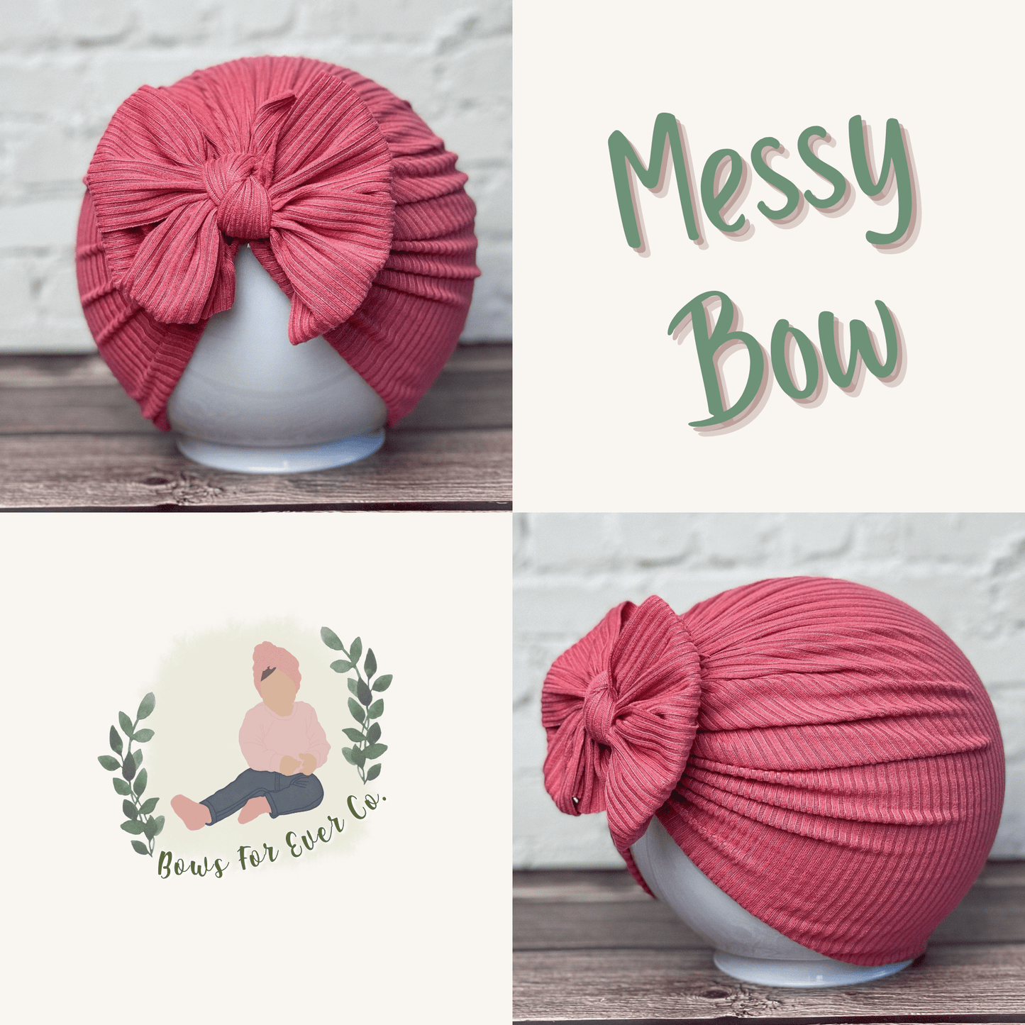 Skinny Ribbed Rose Turban
