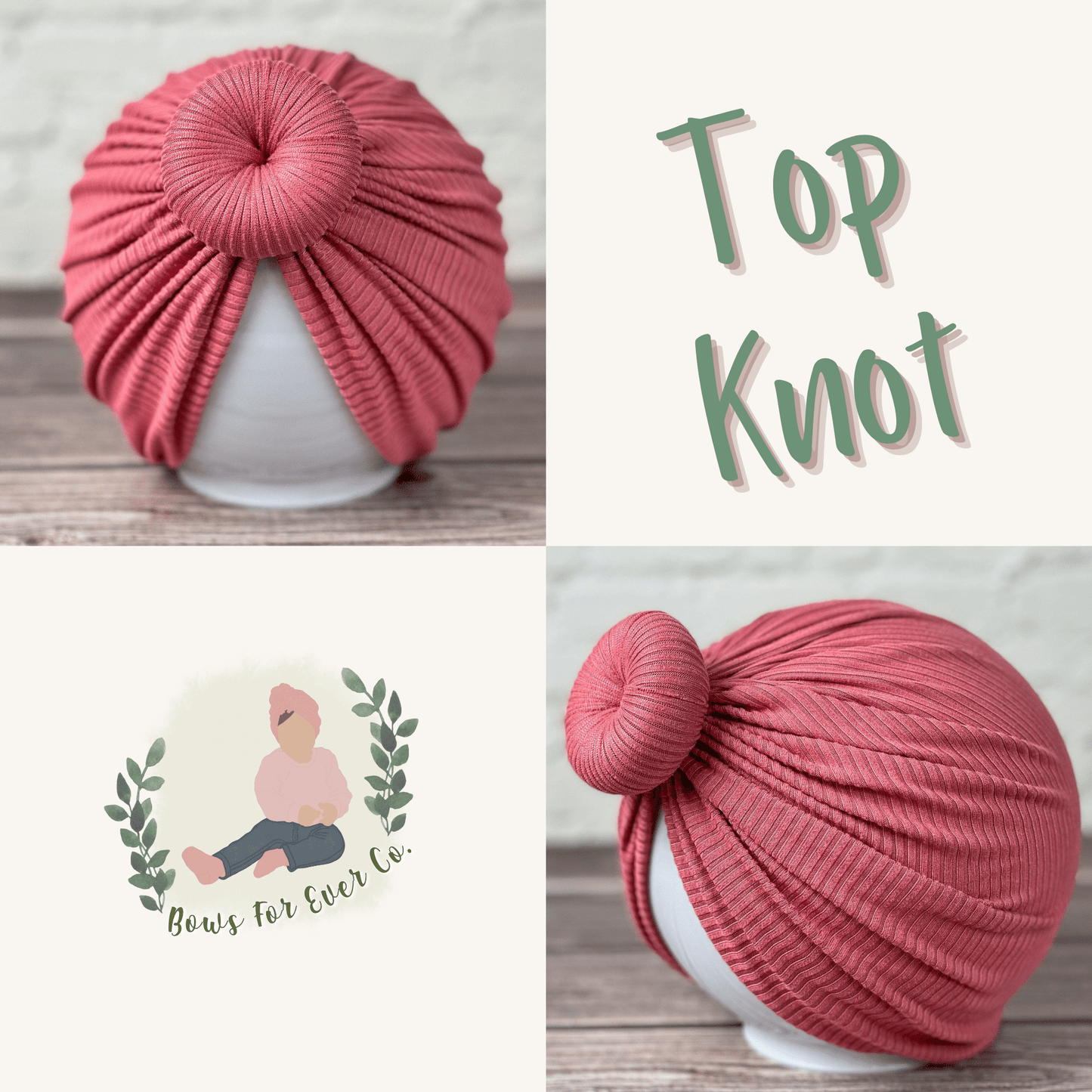 Skinny Ribbed Rose Turban
