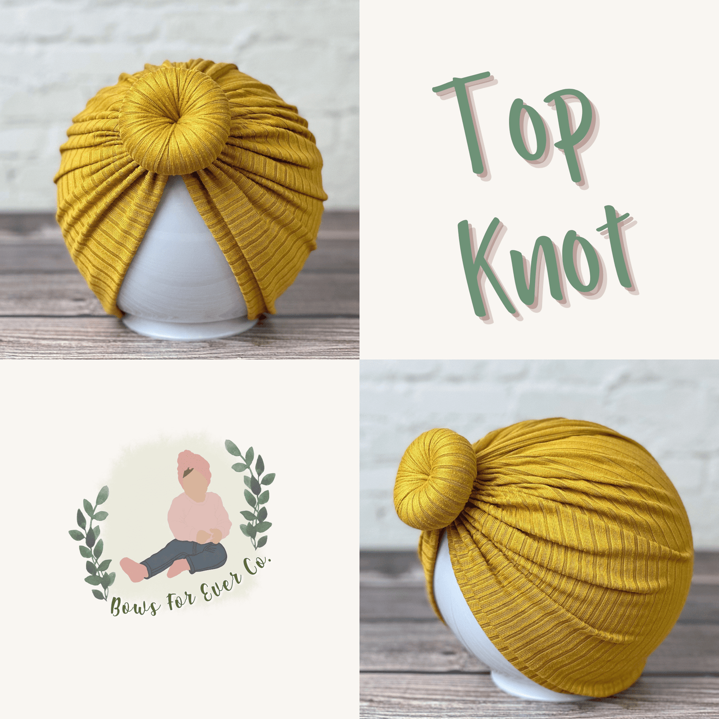 Ribbed Honey Mustard Turban