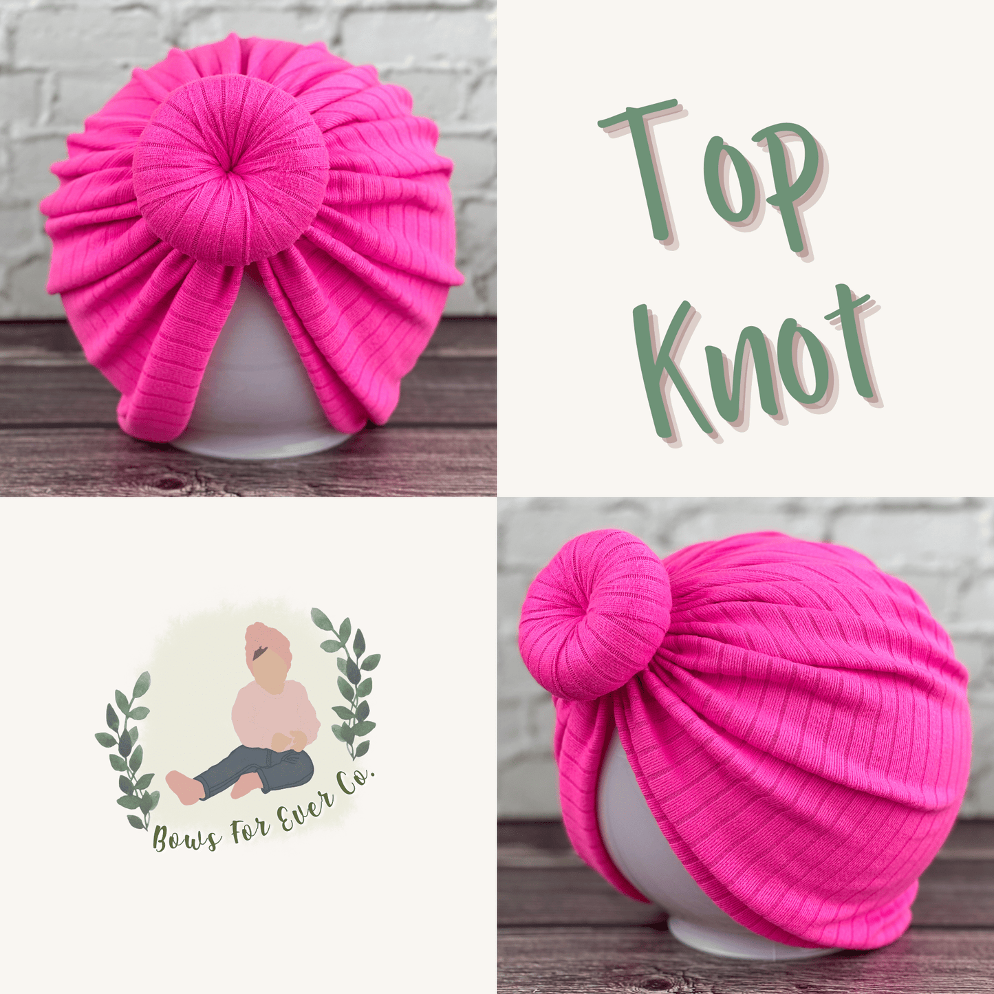 Ribbed Neon Pink Turban