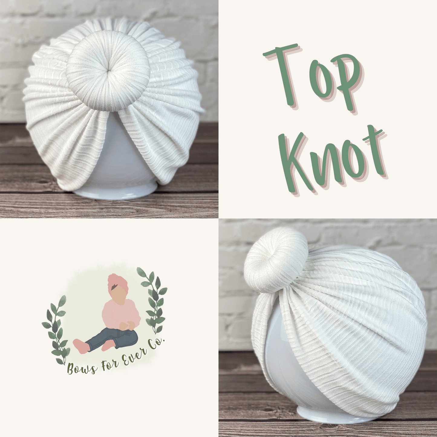 Ribbed White Turban