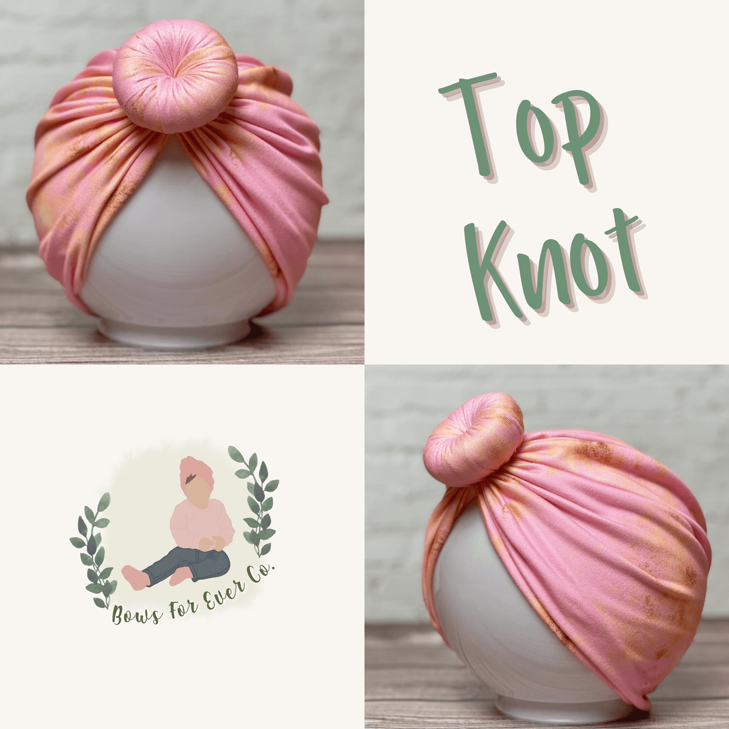 Pink Gold Grunge Turban