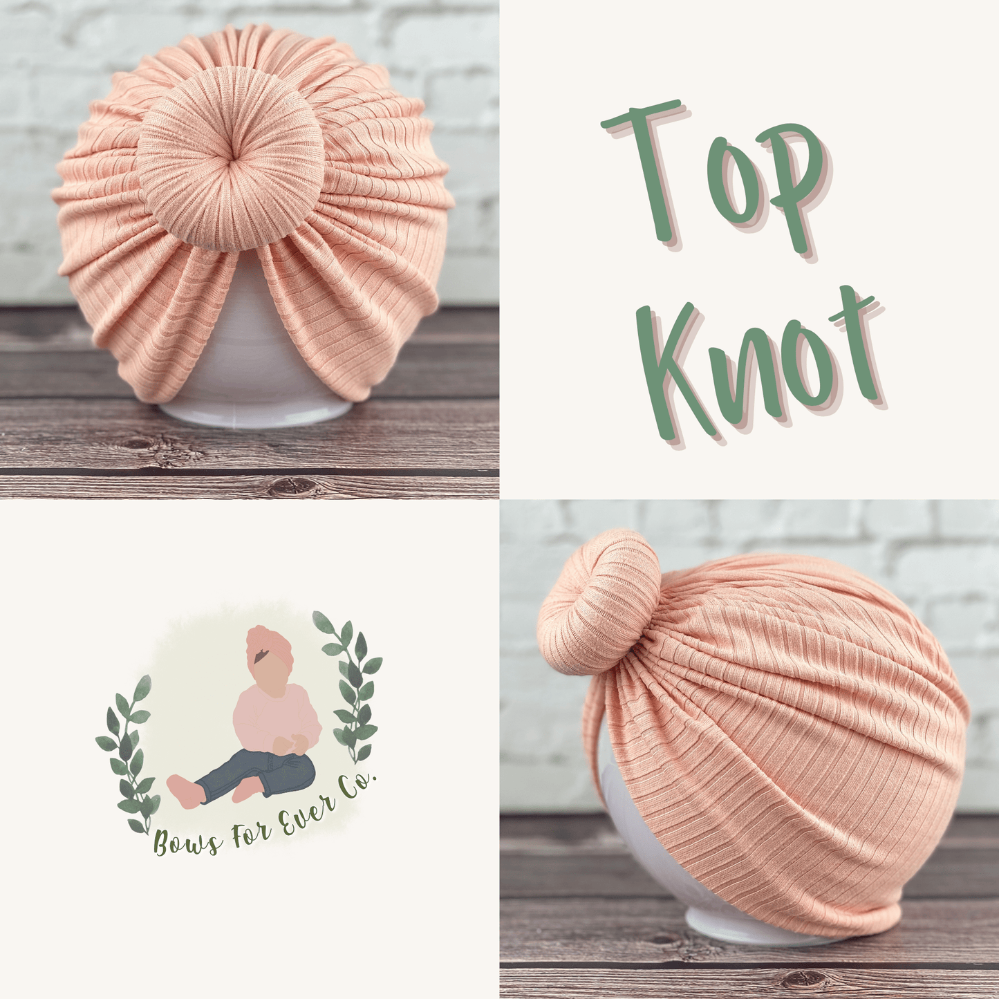 Ribbed Peach Turban