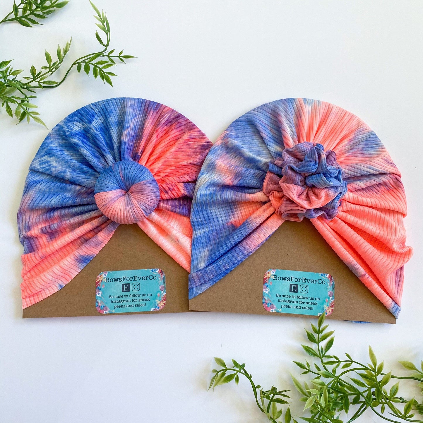 Ribbed Cotton Candy Tie Dye Turban