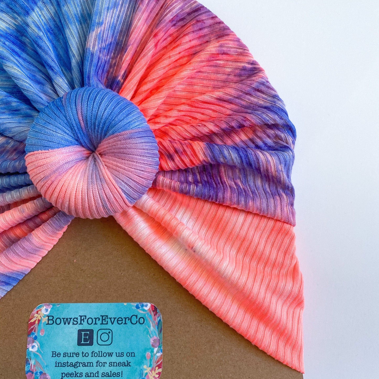 Ribbed Cotton Candy Tie Dye Turban