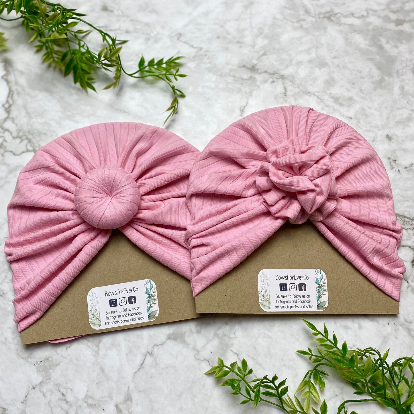 Ribbed Baby Pink Turban
