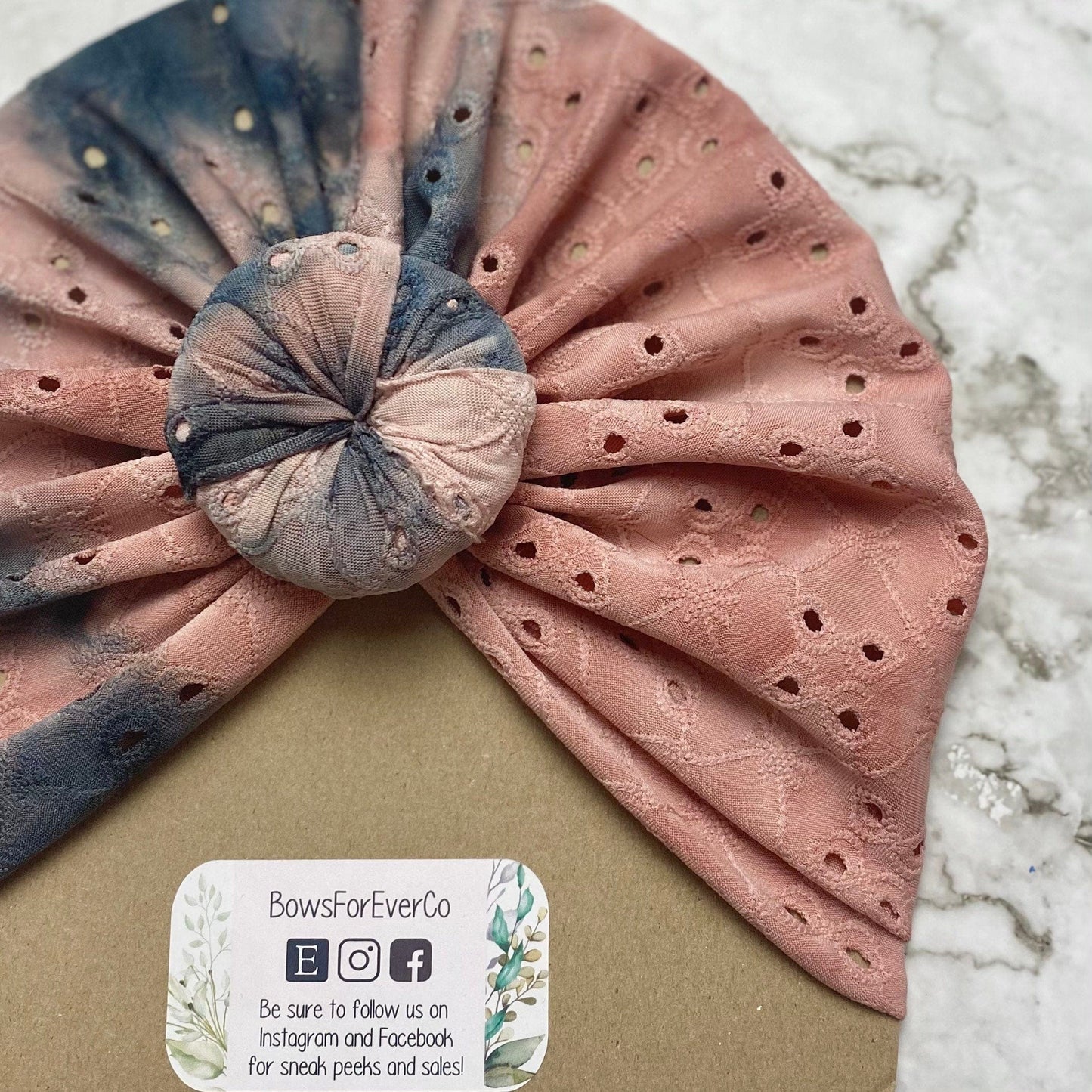 Cosmos Tie Dye Eyelet Turban