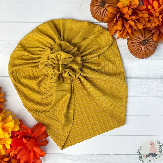 Ribbed Honey Mustard Turban
