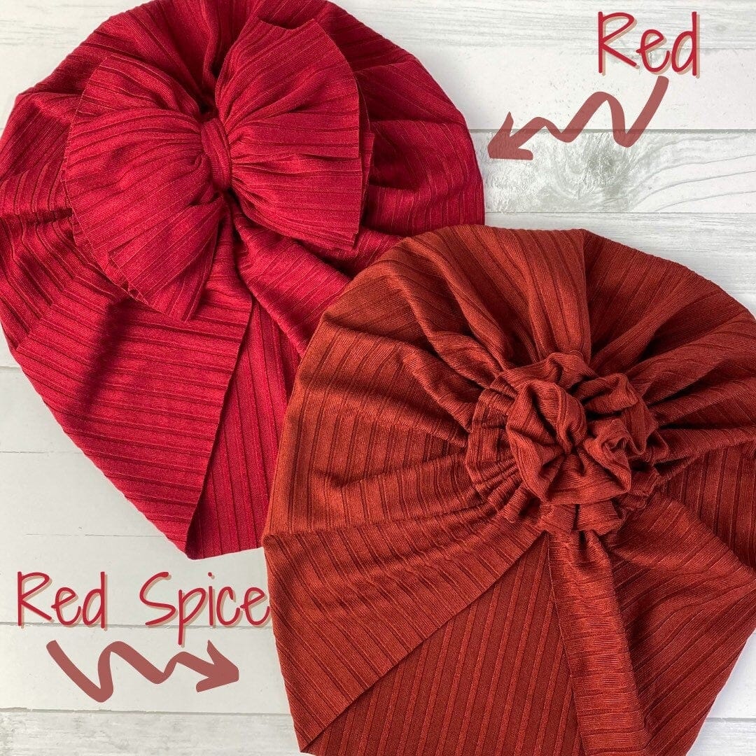 Ribbed Red Turban