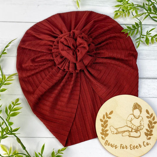 Ribbed Red Spice Turban