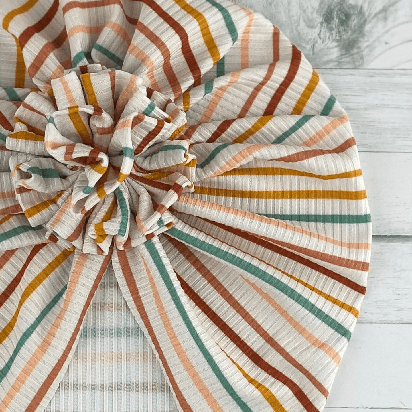 Ribbed Fall Stripes Turban