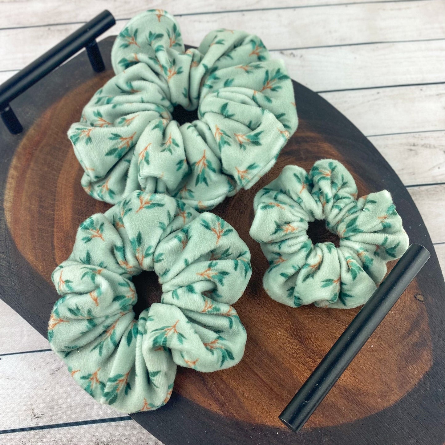 Floral Velvet Scrunchie