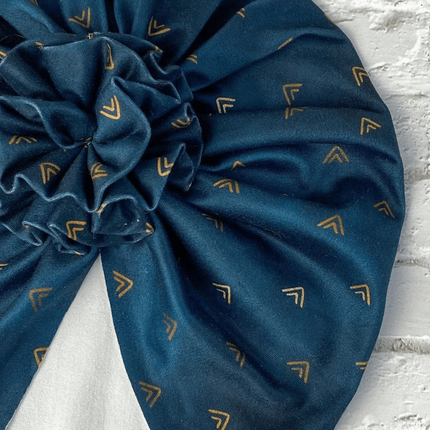 Navy Triangles Turban