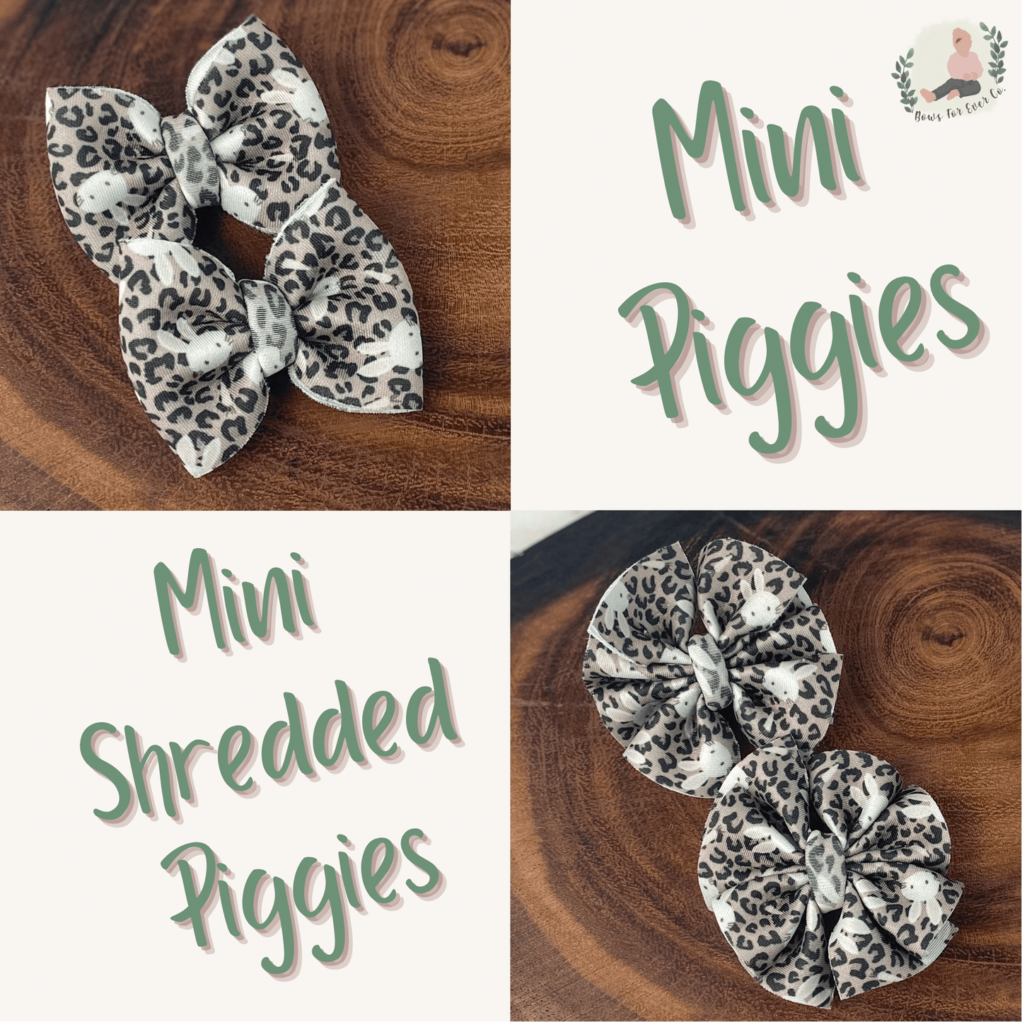 Leopard Bunny Puff Bow