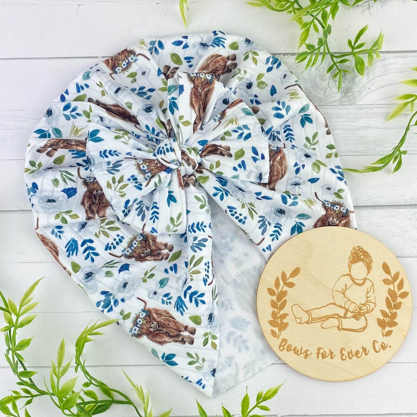 Ribbed Highland Floral Turban
