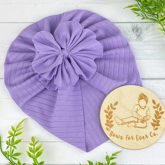 Ribbed Lilac Turban