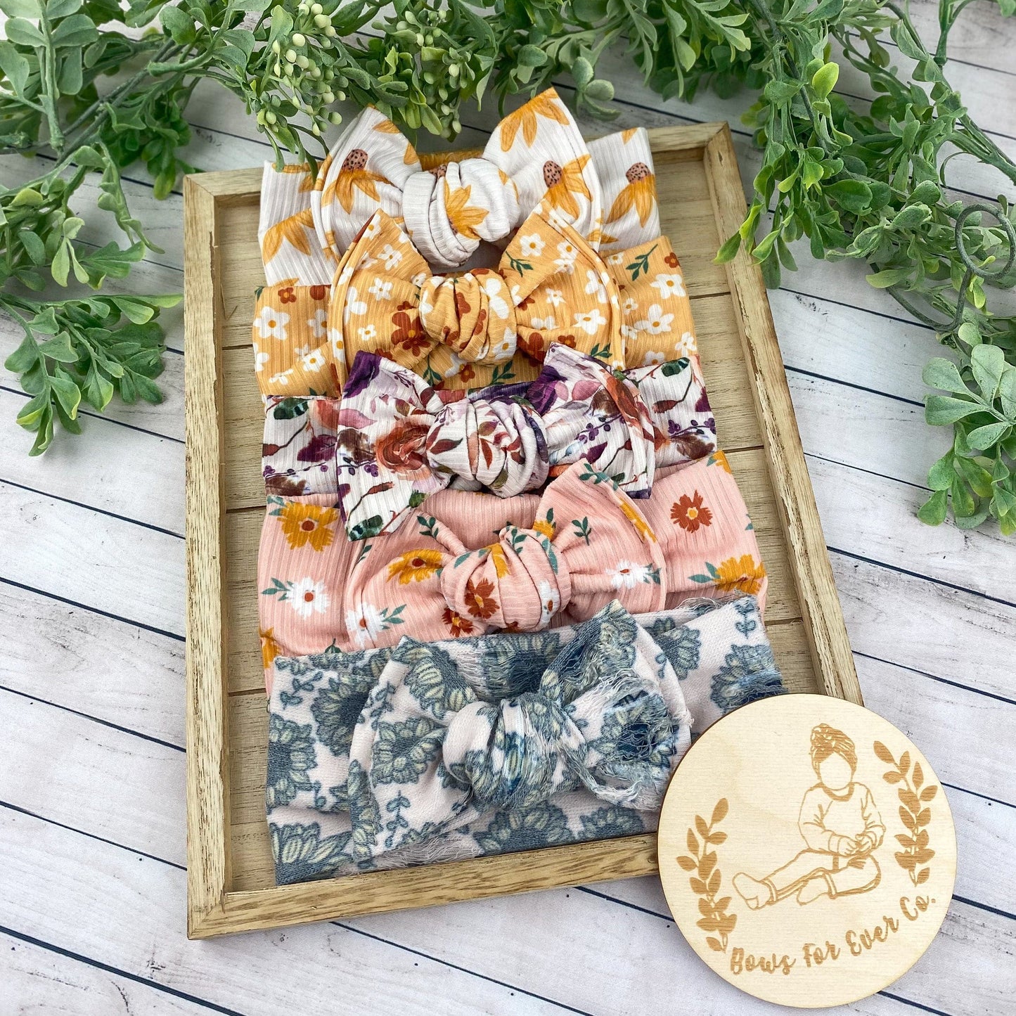 Autmun Floral Chunky Knot Headwraps