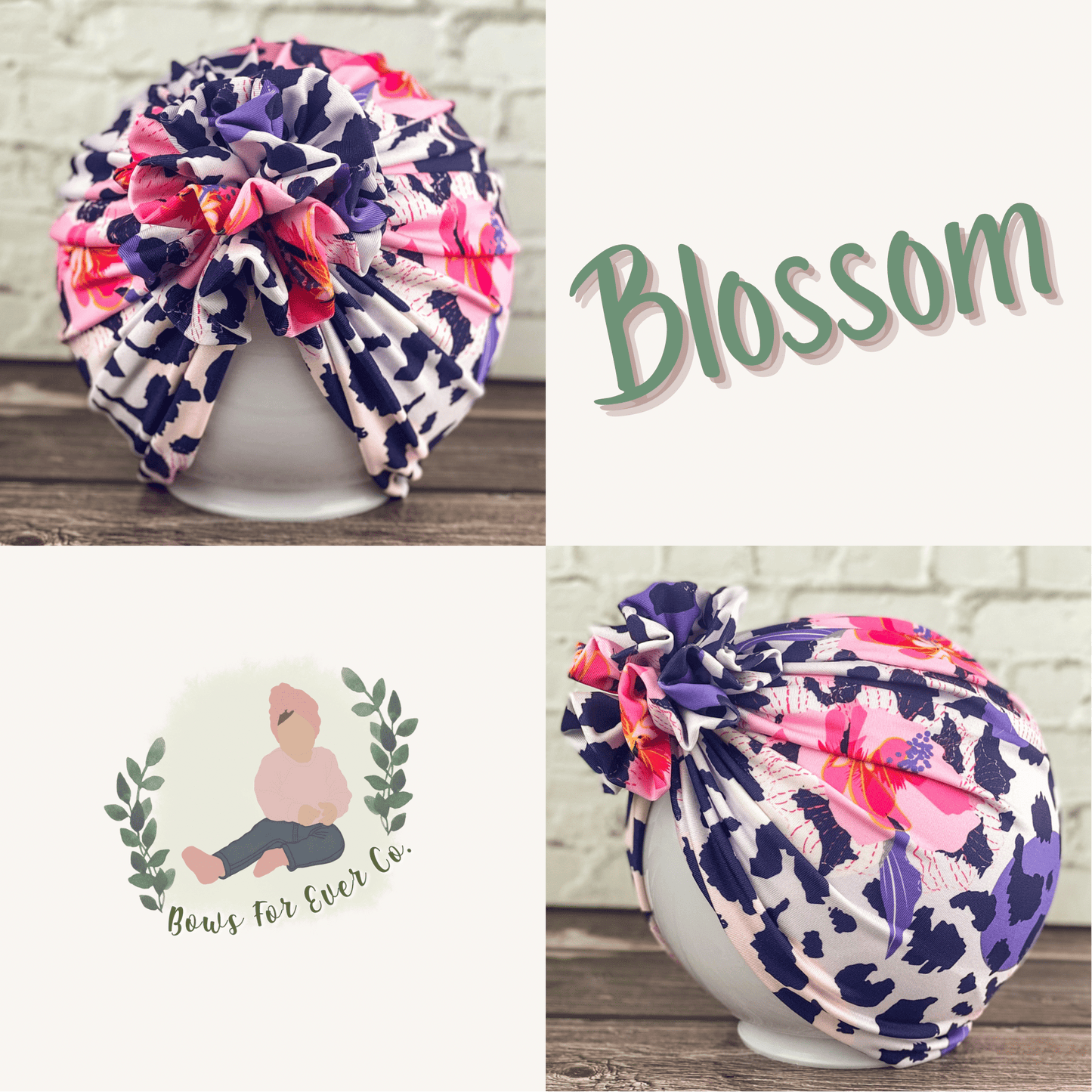 Hibiscus Cheetah Swim Turban