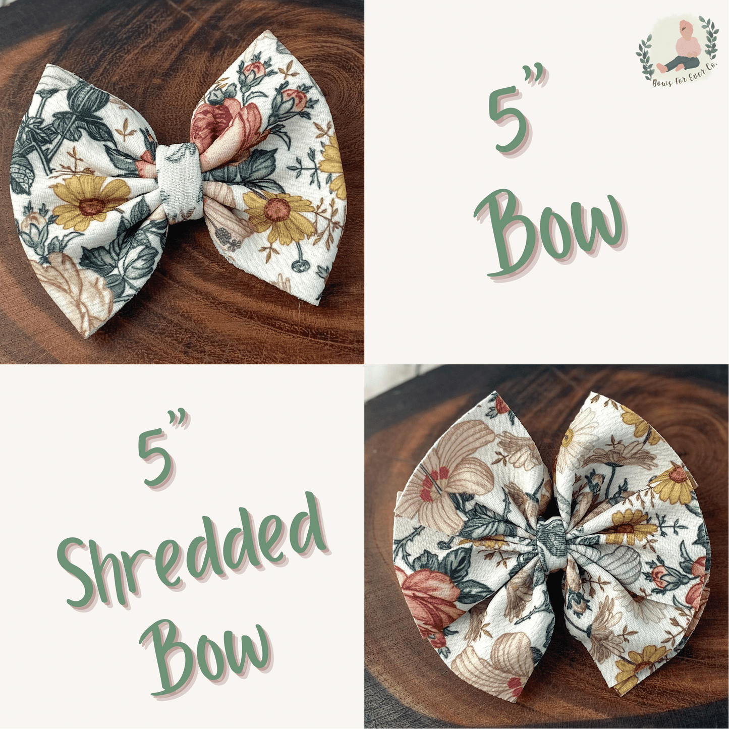 Vintage Floral Bow