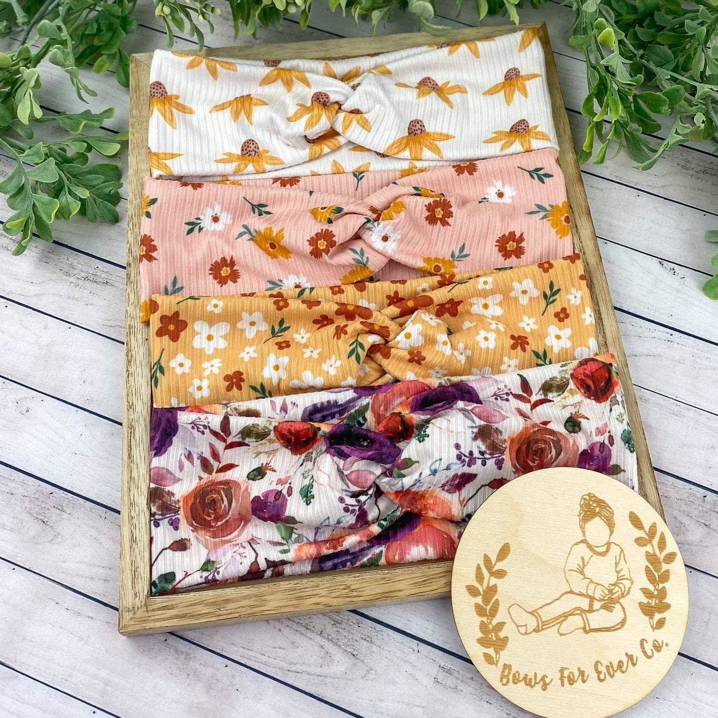 Autumn Floral Twist Headwraps